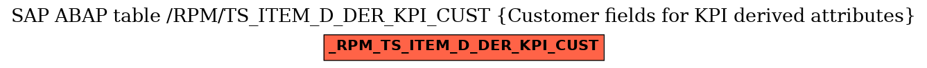 E-R Diagram for table /RPM/TS_ITEM_D_DER_KPI_CUST (Customer fields for KPI derived attributes)