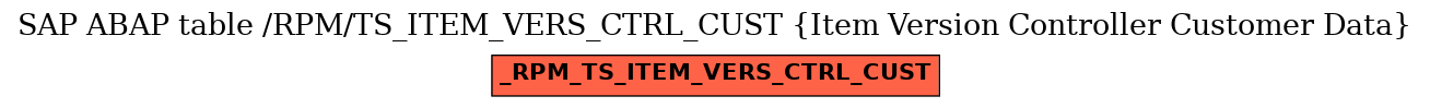 E-R Diagram for table /RPM/TS_ITEM_VERS_CTRL_CUST (Item Version Controller Customer Data)