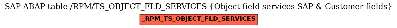 E-R Diagram for table /RPM/TS_OBJECT_FLD_SERVICES (Object field services SAP & Customer fields)