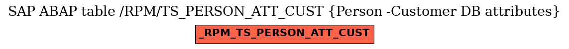 E-R Diagram for table /RPM/TS_PERSON_ATT_CUST (Person -Customer DB attributes)
