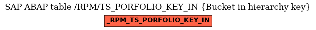 E-R Diagram for table /RPM/TS_PORFOLIO_KEY_IN (Bucket in hierarchy key)