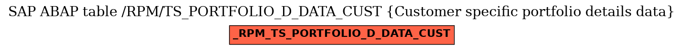 E-R Diagram for table /RPM/TS_PORTFOLIO_D_DATA_CUST (Customer specific portfolio details data)