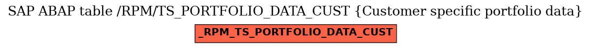 E-R Diagram for table /RPM/TS_PORTFOLIO_DATA_CUST (Customer specific portfolio data)