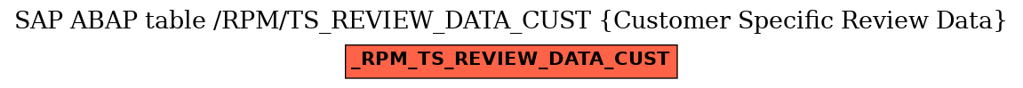 E-R Diagram for table /RPM/TS_REVIEW_DATA_CUST (Customer Specific Review Data)
