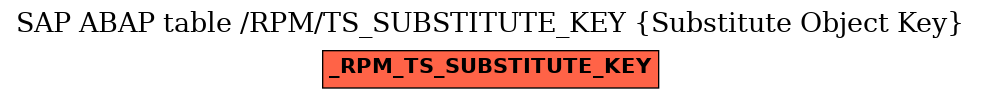 E-R Diagram for table /RPM/TS_SUBSTITUTE_KEY (Substitute Object Key)