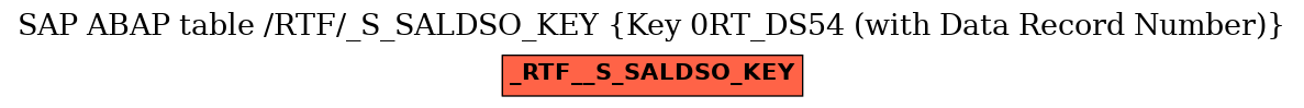 E-R Diagram for table /RTF/_S_SALDSO_KEY (Key 0RT_DS54 (with Data Record Number))
