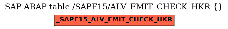 E-R Diagram for table /SAPF15/ALV_FMIT_CHECK_HKR ( )