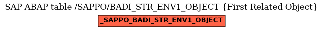 E-R Diagram for table /SAPPO/BADI_STR_ENV1_OBJECT (First Related Object)