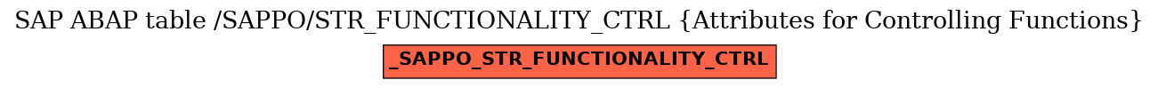 E-R Diagram for table /SAPPO/STR_FUNCTIONALITY_CTRL (Attributes for Controlling Functions)