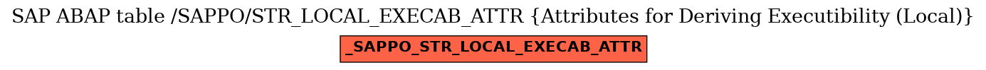 E-R Diagram for table /SAPPO/STR_LOCAL_EXECAB_ATTR (Attributes for Deriving Executibility (Local))