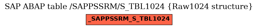 E-R Diagram for table /SAPPSSRM/S_TBL1024 (Raw1024 structure)