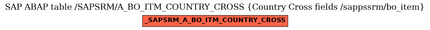 E-R Diagram for table /SAPSRM/A_BO_ITM_COUNTRY_CROSS (Country Cross fields /sappssrm/bo_item)