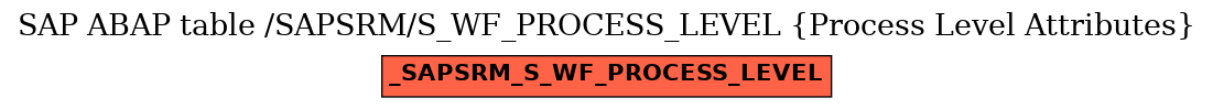 E-R Diagram for table /SAPSRM/S_WF_PROCESS_LEVEL (Process Level Attributes)