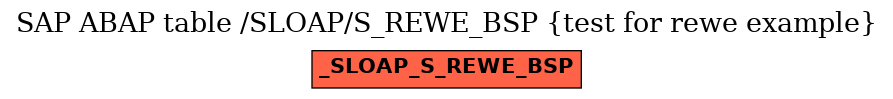 E-R Diagram for table /SLOAP/S_REWE_BSP (test for rewe example)