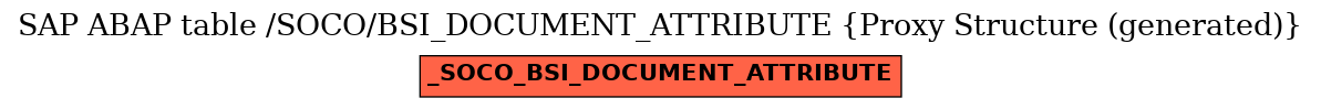 E-R Diagram for table /SOCO/BSI_DOCUMENT_ATTRIBUTE (Proxy Structure (generated))