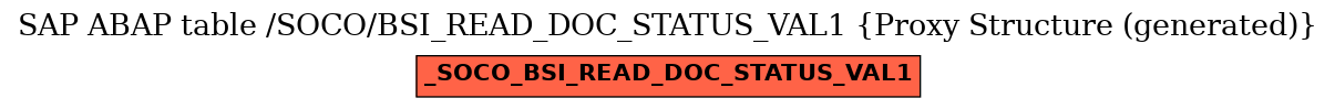 E-R Diagram for table /SOCO/BSI_READ_DOC_STATUS_VAL1 (Proxy Structure (generated))