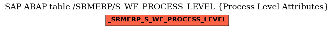 E-R Diagram for table /SRMERP/S_WF_PROCESS_LEVEL (Process Level Attributes)