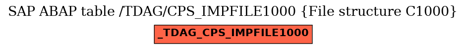 E-R Diagram for table /TDAG/CPS_IMPFILE1000 (File structure C1000)