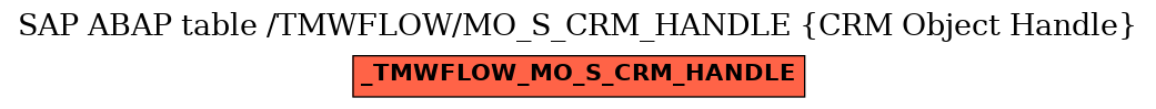 E-R Diagram for table /TMWFLOW/MO_S_CRM_HANDLE (CRM Object Handle)