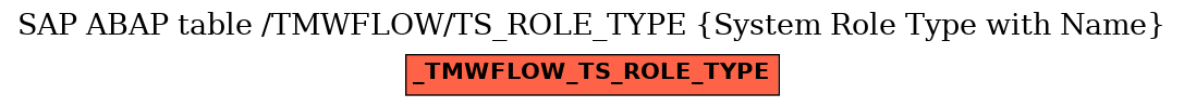 E-R Diagram for table /TMWFLOW/TS_ROLE_TYPE (System Role Type with Name)