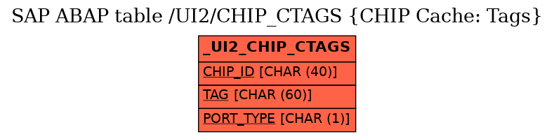 E-R Diagram for table /UI2/CHIP_CTAGS (CHIP Cache: Tags)