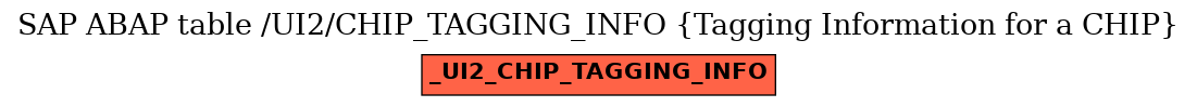 E-R Diagram for table /UI2/CHIP_TAGGING_INFO (Tagging Information for a CHIP)