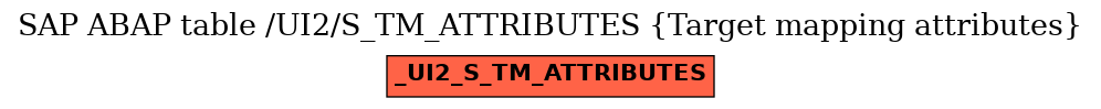 E-R Diagram for table /UI2/S_TM_ATTRIBUTES (Target mapping attributes)