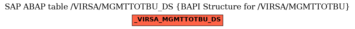 E-R Diagram for table /VIRSA/MGMTTOTBU_DS (BAPI Structure for /VIRSA/MGMTTOTBU)