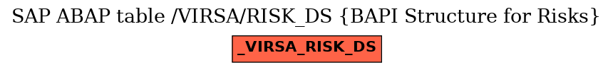 E-R Diagram for table /VIRSA/RISK_DS (BAPI Structure for Risks)