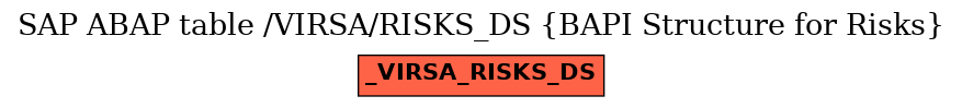 E-R Diagram for table /VIRSA/RISKS_DS (BAPI Structure for Risks)