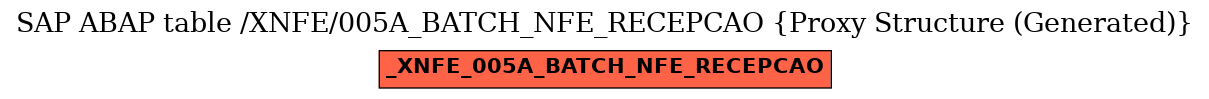 E-R Diagram for table /XNFE/005A_BATCH_NFE_RECEPCAO (Proxy Structure (Generated))