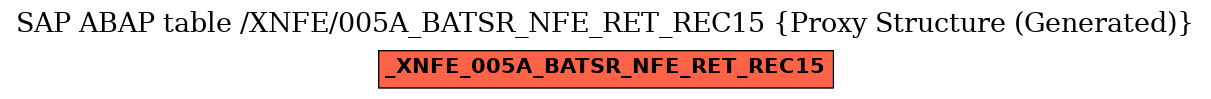 E-R Diagram for table /XNFE/005A_BATSR_NFE_RET_REC15 (Proxy Structure (Generated))