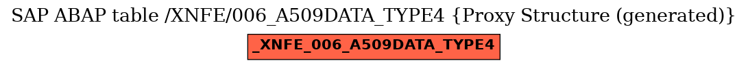 E-R Diagram for table /XNFE/006_A509DATA_TYPE4 (Proxy Structure (generated))