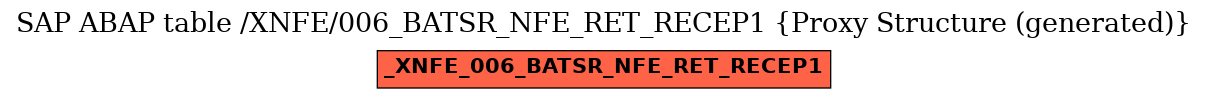 E-R Diagram for table /XNFE/006_BATSR_NFE_RET_RECEP1 (Proxy Structure (generated))