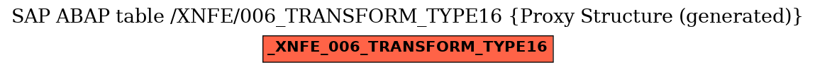 E-R Diagram for table /XNFE/006_TRANSFORM_TYPE16 (Proxy Structure (generated))