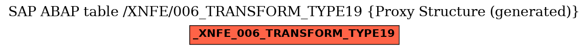 E-R Diagram for table /XNFE/006_TRANSFORM_TYPE19 (Proxy Structure (generated))