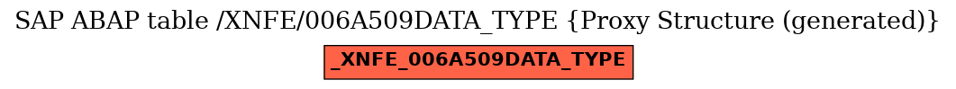 E-R Diagram for table /XNFE/006A509DATA_TYPE (Proxy Structure (generated))