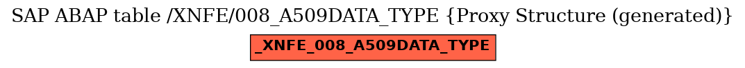 E-R Diagram for table /XNFE/008_A509DATA_TYPE (Proxy Structure (generated))