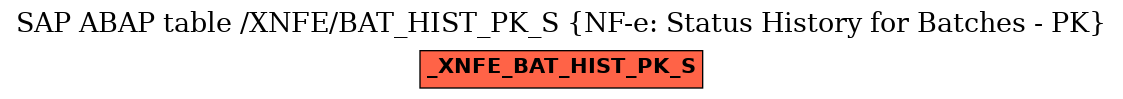 E-R Diagram for table /XNFE/BAT_HIST_PK_S (NF-e: Status History for Batches - PK)