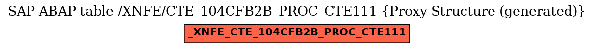 E-R Diagram for table /XNFE/CTE_104CFB2B_PROC_CTE111 (Proxy Structure (generated))