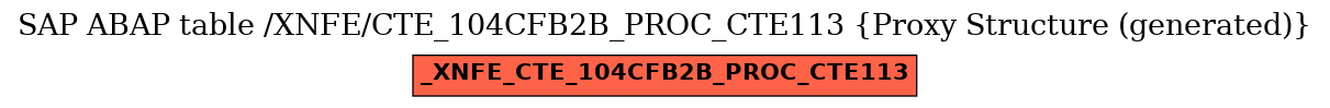 E-R Diagram for table /XNFE/CTE_104CFB2B_PROC_CTE113 (Proxy Structure (generated))