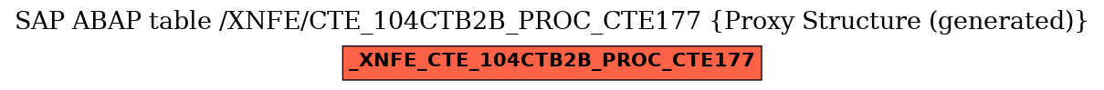 E-R Diagram for table /XNFE/CTE_104CTB2B_PROC_CTE177 (Proxy Structure (generated))