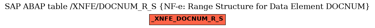 E-R Diagram for table /XNFE/DOCNUM_R_S (NF-e: Range Structure for Data Element DOCNUM)