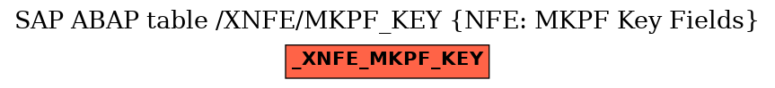 E-R Diagram for table /XNFE/MKPF_KEY (NFE: MKPF Key Fields)