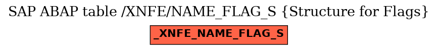 E-R Diagram for table /XNFE/NAME_FLAG_S (Structure for Flags)