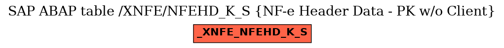 E-R Diagram for table /XNFE/NFEHD_K_S (NF-e Header Data - PK w/o Client)