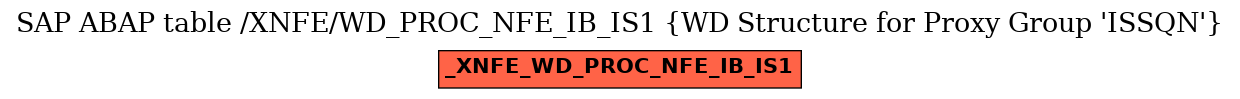 E-R Diagram for table /XNFE/WD_PROC_NFE_IB_IS1 (WD Structure for Proxy Group 'ISSQN')