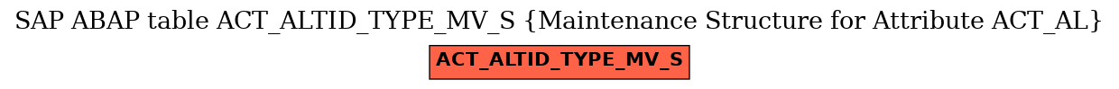 E-R Diagram for table ACT_ALTID_TYPE_MV_S (Maintenance Structure for Attribute ACT_AL)