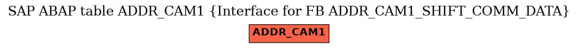 E-R Diagram for table ADDR_CAM1 (Interface for FB ADDR_CAM1_SHIFT_COMM_DATA)