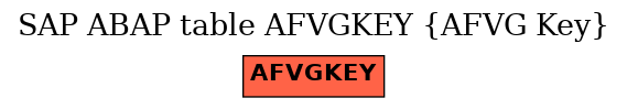 E-R Diagram for table AFVGKEY (AFVG Key)